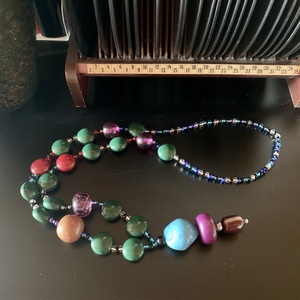 80 cm+8 cm-es olasz vintage nyaklánc az 1980-as évekből, hibátlan minőségi régi ékszer, retro nyakék eggyöngyökből - ékszer - ékszerszett - Meska.hu