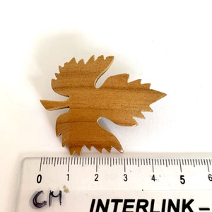 Vintage falevél BROSS az 1980-as évekből, hangulatos régi fa kitűző, pin szövetkabátra, blúzra,  blézerre fából - ékszer - kitűző és bross - kitűző - Meska.hu
