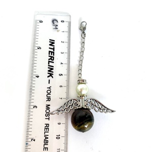 Nagy TIGRISSZEM Angyal, angyalka, őrangyal charm, angyal dísz, angyalos kulcstartó, táskadísz, ajándék angyalka tündér - ékszer - karkötő - charm karkötő - Meska.hu