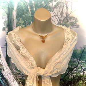 Borostyán nyaklánc, vintage valódi balti borostyán ékszer 1970-es évekből - ékszer - nyaklánc - hosszú nyaklánc - Meska.hu