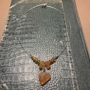 Borostyán nyaklánc, vintage valódi balti borostyán ékszer 1970-es évekből - ékszer - nyaklánc - hosszú nyaklánc - Meska.hu