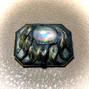 Iparművész Vintage BROSS az 1980-as évekből, gyönyörű elegáns strasszos iparművész kitűző, pin szövetkabátra, blúzra  - ékszer - kitűző és bross - Meska.hu