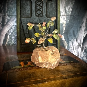 Mini rózsakvarc fa, kis Bonsai Ékszerfa szerencsefa, életfa, pénzfa, kristályfa sokféle kvarc kövekből drágakő fa - Meska.hu