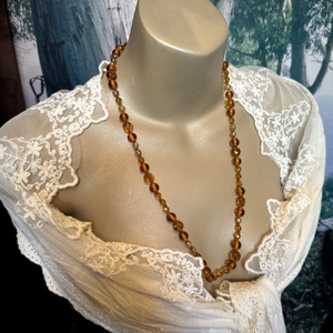 Muránói üveggyöngy nyakék, vintage muránói olasz nyaklánc, csodás régi ékszer, retro üveg nyakék - ékszer - kitűző és bross - kitűző - Meska.hu