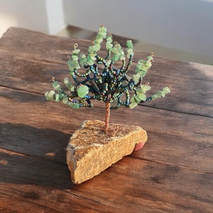 Fa ásványból, Aventurin drágakő fa, Kristály Bonsai Ékszerfa szerencsefa, életfa, pénzfa, kristályfa kövekből drágakő fa, Otthon & Életmód, Dekoráció, Asztal és polc dekoráció, Gyöngyfa, ásványfa, Ékszerkészítés, Gyöngyfűzés, gyöngyhímzés, MESKA