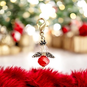 MINI Angyal, angyalka, őrangyal, angyal charm, angyal dísz, angyalos kulcstartó, táskadísz, ajándék angyalka tündér, Ékszer, Karkötő, Charm karkötő, Ékszerkészítés, MESKA
