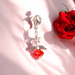 MINI Angyal, angyalka, őrangyal, angyal charm, angyal dísz, angyalos kulcstartó, táskadísz, ajándék angyalka tündér - ékszer - karkötő - charm karkötő - Meska.hu