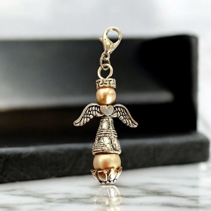 Angyal, angyalka, őrangyal, angyal charm, angyal dísz, angyalos kulcstartó, táskadísz, ajándék angyalka tündér, Ékszer, Karkötő, Charm karkötő, Ékszerkészítés, MESKA