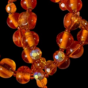 Muránói üveggyöngy nyakék, vintage muránói olasz nyaklánc, csodás régi ékszer, retro üveg nyakék - ékszer - kitűző és bross - kitűző - Meska.hu