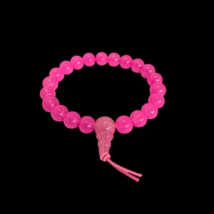 Pink Mala karkötő - üveg mala karkötő - rózsaszín - méret: S/M, kis jóga karkötő, rózsaszín karperec, pink karkötő - otthon & életmód - dekoráció - spiritualitás - mala - Meska.hu