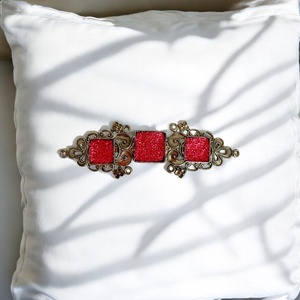 Vintage csillogó pink BROSS az 1990-es évekből, gyönyörű elegáns kitűző, pin szövetkabátra, blúzra,  blézerre - ékszer - kitűző és bross - Meska.hu