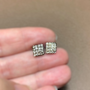 2 db kicsi kristály Különleges bedugós Vintage fülbevaló, régi ékszer az 1970/80-as évekből retro ékszer fülbevaló - ékszer - fülbevaló - pötty fülbevaló - Meska.hu
