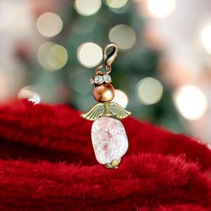 HEGYIKISTÁLY angyalka, őrangyal, angyal charm, angyal dísz, angyalos kulcstartó, táskadísz, ajándék angyalka tündér - ékszer - karkötő - charm karkötő - Meska.hu
