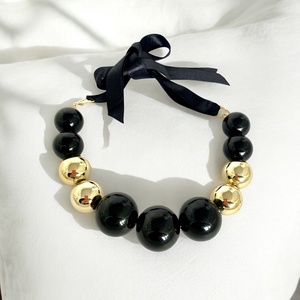 Állítható olasz 95 cm-es vintage nyaklánc 1980-as évekből, hibátlan minőségi ékszer, retro nyakék black Necklace - ékszer - ékszerszett - Meska.hu