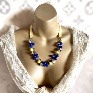 Retro olasz 60 cm-es vintage nyaklánc 1980-as évekből, hibátlan minőségi ékszer, retro nyakék black Necklace, Ékszer, Ékszerszett, Gyöngyfűzés, gyöngyhímzés, Ékszerkészítés, MESKA