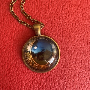 Boszorkány ékszer mágikus szem nyaklánc, wicca ékszer, 5 elem nyakék, mágia ezotéria újjászületés ékszer boszi nyaklánc - ékszer - nyaklánc - medálos nyaklánc - Meska.hu