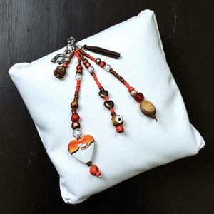 Muránói gyöngyös táskadísz vagy kulcstartó, táska dísz, gyöngy dísz, lámpagyöngy dísz kulcstartóra - táska & tok - kulcstartó & táskadísz - táskadísz - Meska.hu