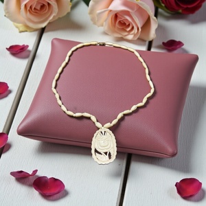 Régi csont nyaklánc, elefánt csont ékszer, retro vintage ékszer, midcentury ékszer, nyaklánc, nyakék 70-es évekből - ékszer - ékszerszett - Meska.hu