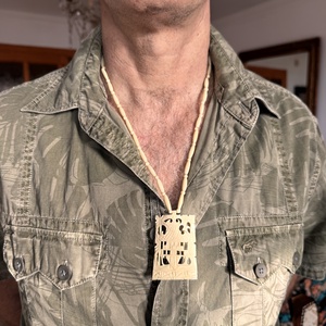 Bohém csont nyaklánc, elefánt csont ékszer, retro vintage ékszer, midcentury ékszer, nyaklánc, nyakék 70-es évekből - ékszer - ékszerszett - Meska.hu