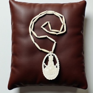 Bohém buddha csont nyaklánc, elefánt csont ékszer, retro ékszer, midcentury ékszer, nyaklánc, nyakék 70-es évekből - ékszer - ékszerszett - Meska.hu