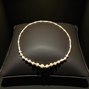 Bohém csont nyaklánc, elefánt csont ékszer, retro vintage ékszer, midcentury ékszer, nyaklánc, nyakék 70-es évekből - ékszer - ékszerszett - Meska.hu