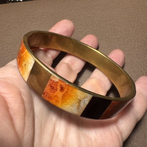 Színes hippi vintage réz karperec a 70-es évekből  eredeti retró bohém ékszer gyűjtőknek és egyedi stílus kedvelőknek - Meska.hu