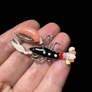 Homár Vintage BROSS az 1980-as évekből, gyönyörű elegáns strasszos kitűző, pin szövetkabátra, blúzra,  blézerre - ékszer - kitűző és bross - Meska.hu