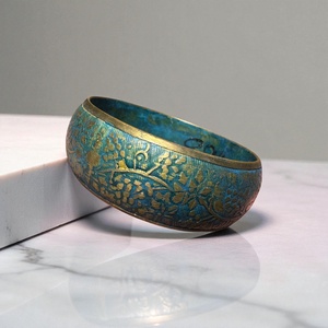 Színes hippi vintage réz karperec a 70-es évekből � eredeti retró bohém ékszer gyűjtőknek és egyedi stílus kedvelőknek - ékszer - karkötő - karperec - Meska.hu