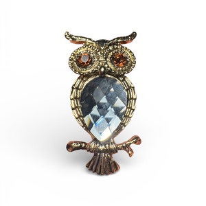 Bagoly madár Vintage BROSS az 1980-as évekből, gyönyörű elegáns strasszos kitűző, pin szövetkabátra, blúzra,  blézerre - ékszer - kitűző és bross - Meska.hu