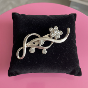 Vintage kristály virág BROSS az 1980-as évekből, strasszos kitűző, pin szövetkabátra, blúzra,  blézerre retro kitűző, Ékszer, Kitűző és Bross, Ékszerkészítés, MESKA