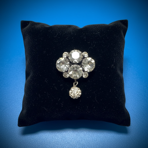 Mini kristály felhő BROSS az 1980-as évekből, retro strasszos kitűző, pin szövetkabátra, blúzra,  blézerre retro kitűző, Ékszer, Kitűző és Bross, Ékszerkészítés, MESKA