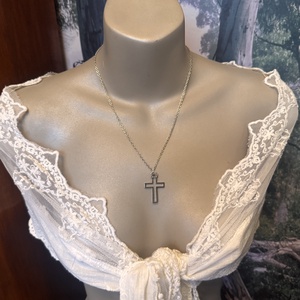 Retro kereszt medálos nyaklánc � vintage vallásos ékszer az 1970�80-as évekből - ékszer - nyaklánc - medálos nyaklánc - Meska.hu
