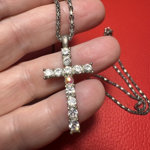 Retro kereszt medálos nyaklánc � vintage vallásos ékszer az 1970�80-as évekből, Ékszer, Nyaklánc, Medálos nyaklánc, Ékszerkészítés, MESKA