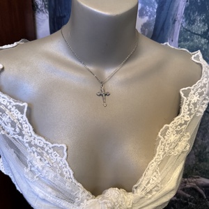 Retro kereszt medálos nyaklánc � vintage vallásos ékszer az 1970�80-as évekből - ékszer - nyaklánc - medálos nyaklánc - Meska.hu