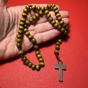 Fa rózsafüzér, Retro kereszt medálos nyaklánc � vintage vallásos ékszer az 1970�80-as évekből - ékszer - nyaklánc - medálos nyaklánc - Meska.hu