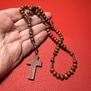 Fa rózsafüzér, Retro kereszt medálos nyaklánc � vintage vallásos ékszer az 1970�80-as évekből - ékszer - nyaklánc - medálos nyaklánc - Meska.hu