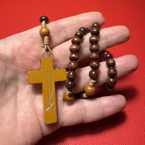 Fa rózsafüzér, Retro kereszt medálos nyaklánc � vintage vallásos ékszer az 1970�80-as évekből, Ékszer, Nyaklánc, Medálos nyaklánc, Ékszerkészítés, MESKA