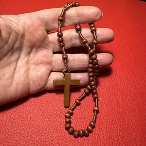 Fa rózsafüzér, Retro kereszt medálos nyaklánc � vintage vallásos ékszer az 1970�80-as évekből - ékszer - nyaklánc - medálos nyaklánc - Meska.hu