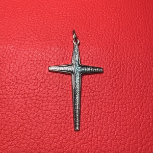 Retro nagyobb tűzzománc kereszt nyakláncra � vintage vallásos ékszer az 1970�80-as évekből - ékszer - nyaklánc - medálos nyaklánc - Meska.hu