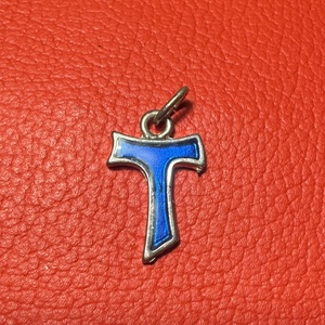 Antoniusz kereszt, Tau kereszt tűzzománcból kereszt nyakláncra � vintage vallásos ékszer az 1970�80-as évekből, Ékszer, Nyaklánc, Medálos nyaklánc, Ékszerkészítés, MESKA