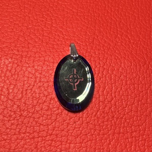 Retro nap-kereszt üveg medál nyakláncra � vintage vallásos ékszer az 1970�80-as évekből - Meska.hu