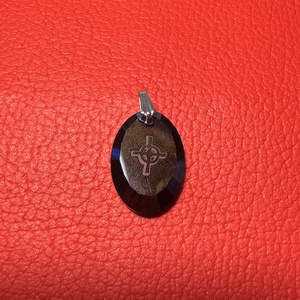 Retro nap-kereszt üveg medál nyakláncra � vintage vallásos ékszer az 1970�80-as évekből - ékszer - nyaklánc - medálos nyaklánc - Meska.hu