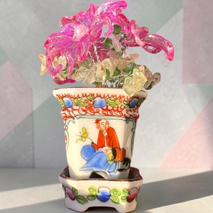 Rózsakvarc prehnit bonsai, Drágakő ékszerfa, szerencsefa, életfa, pénzfa, kristályfa kövekből fa - Meska.hu