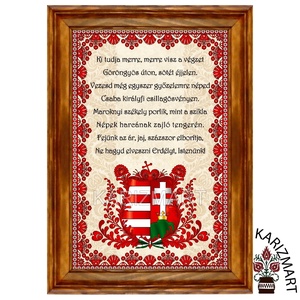 Falikép Himnuszok Címeres motívummal #9 - otthon & lakás - dekoráció - kép & falikép - képkeret - Meska.hu