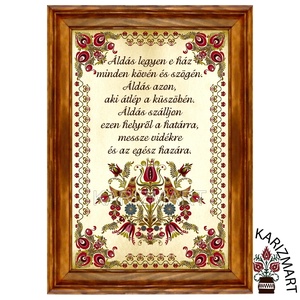 Falikép Áldás madaras motívummal #1A, Otthon & Életmód, Vallás, Házi áldás, Famegmunkálás, MESKA