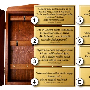 Kulcstartó szekrény, kulcsos szekrény Házasságkötés Áldás madaras szűrhímzés motívummal #H02 - otthon & lakás - dekoráció - fali és függő dekoráció - fali kulcstartó - Meska.hu