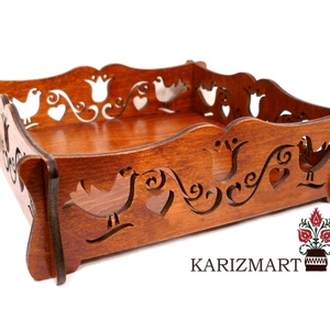 Szalvétatartó - Édesség kínáló tálca #SZT01-10, Otthon & Életmód, Konyhafelszerelés, tálalás, Konyhai textil, Szalvéta, Famegmunkálás, MESKA