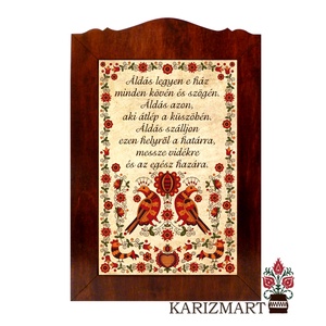 Táblakép Áldás rábaközi madaras motívummal #TK01-5A - Meska.hu