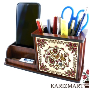 Írószertartó Telefontartó egyedi felirattal Madaras motívummal ajándék tanároknak #4 - otthon & lakás - papír írószer - tolltartó & ceruzatekercs - Meska.hu