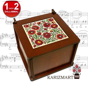  Zenélő doboz Zenedoboz matyó motívummal #16 - otthon & lakás - dekoráció - asztal és polc dekoráció - zenedoboz - Meska.hu